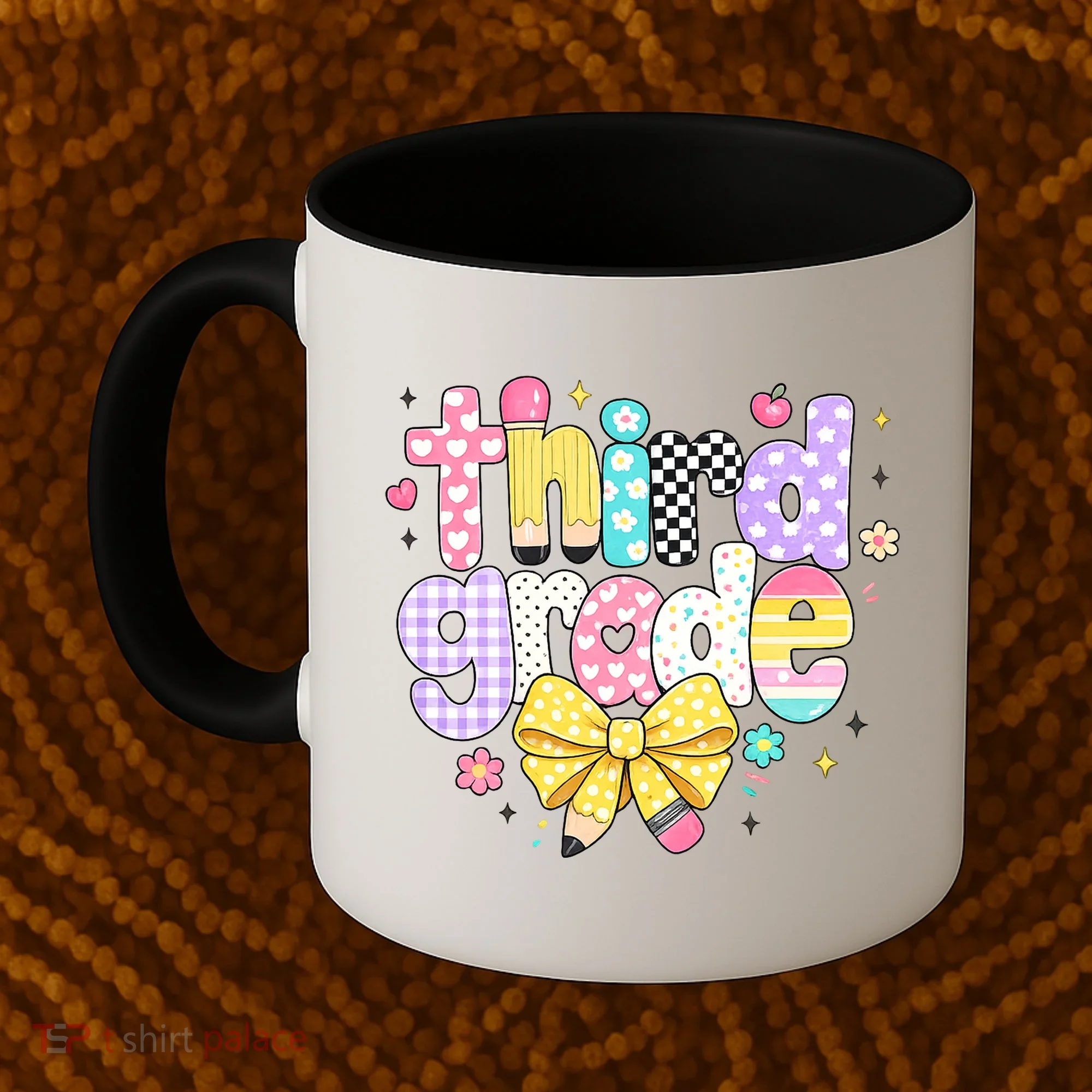 Preppy Third Grade Teacher 3rd Grade Back To School Coffee Mug