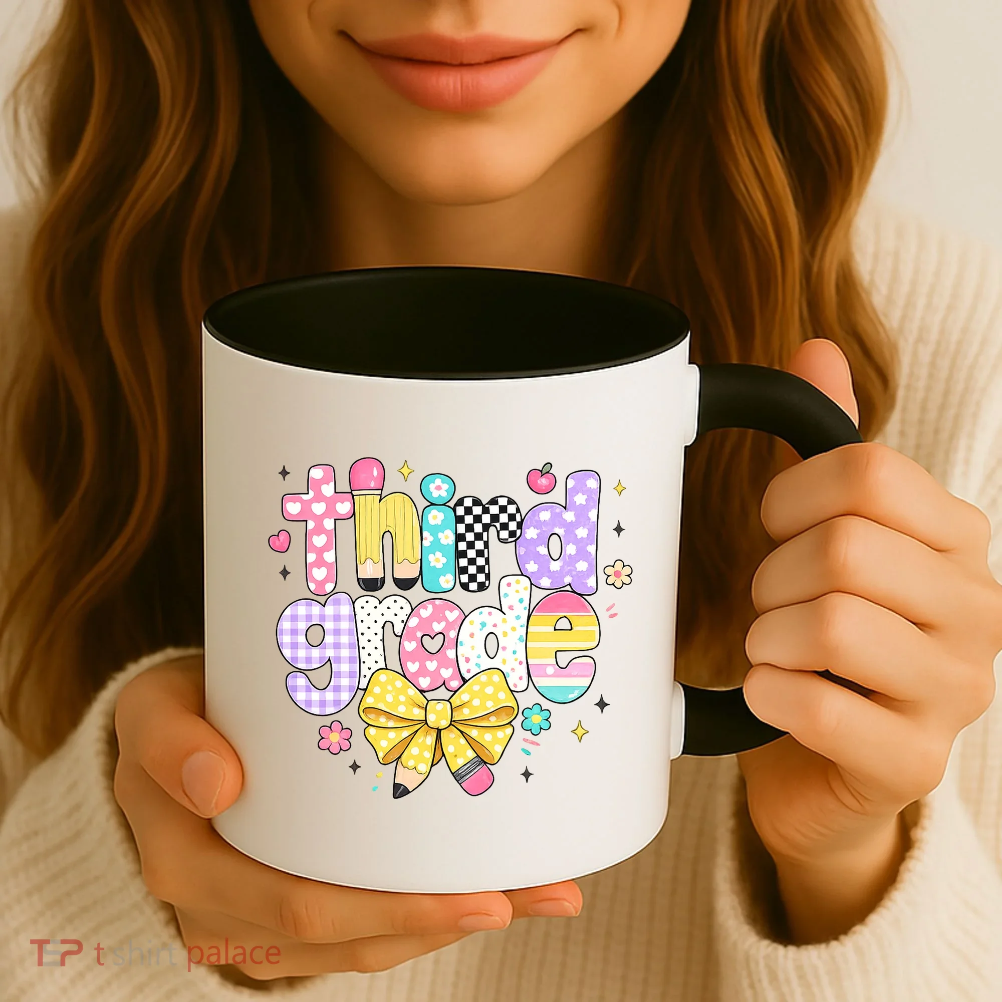 Preppy Third Grade Teacher 3rd Grade Back To School Coffee Mug