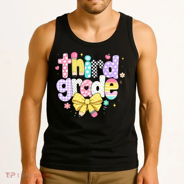 Preppy Third Grade Teacher 3rd Grade Back To School Tank Top