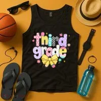 Preppy Third Grade Teacher 3rd Grade Back To School Tank Top thumb 4