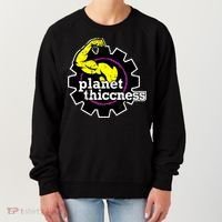Planet Thiccness Gym Thickness Funny Joke Workout Lover Women's Sweatshirt thumb 0