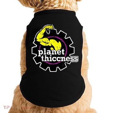 Planet Thiccness Gym Thickness Funny Joke Workout Lover Doggie Tank