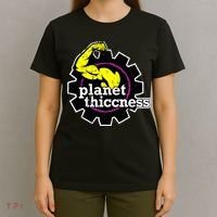 Planet Thiccness Gym Thickness Funny Joke Workout Lover T-Shirt thumb 4
