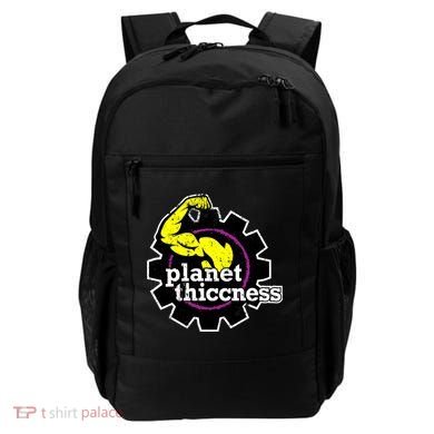 Planet Thiccness Gym Thickness Funny Joke Workout Lover Backpack