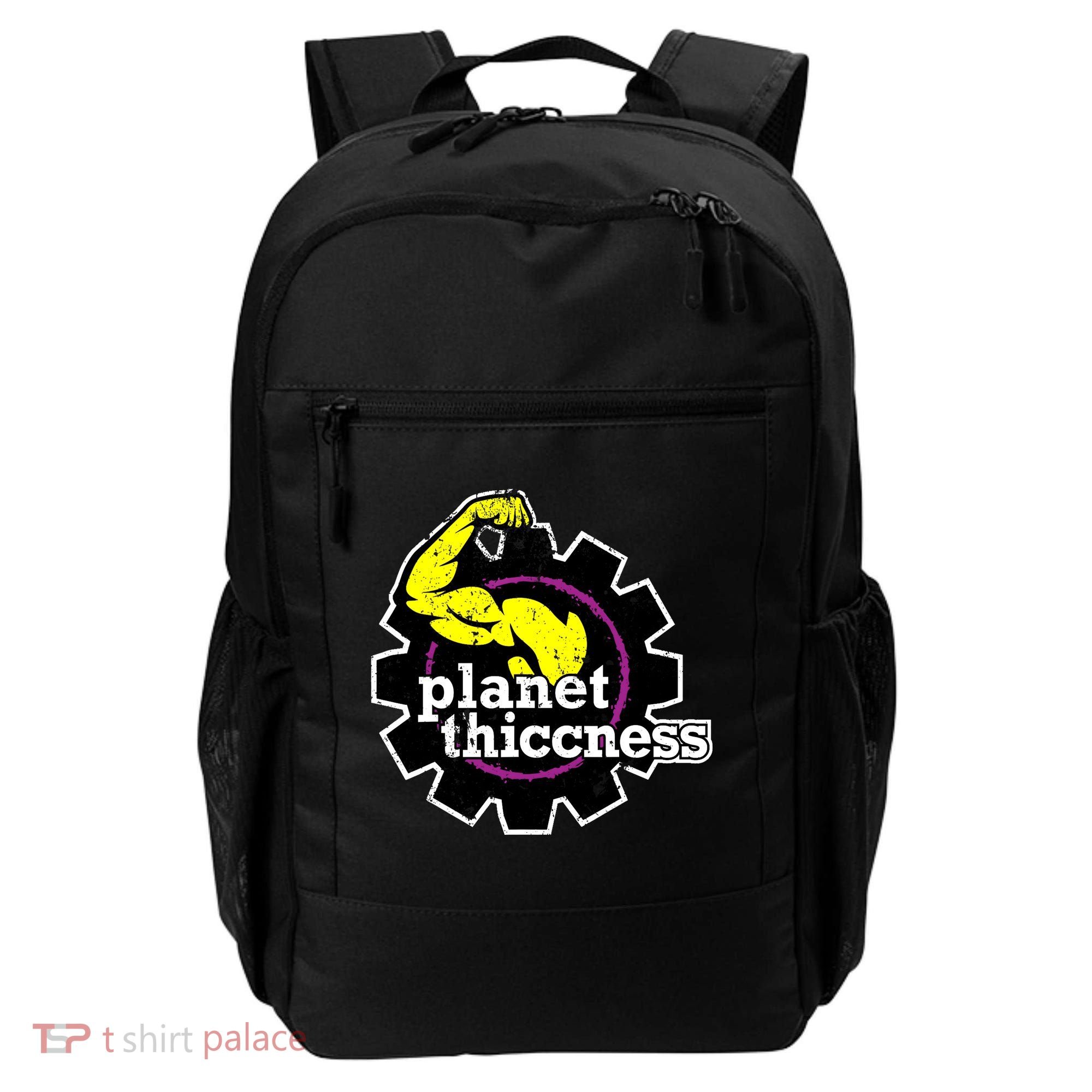 Planet Thiccness Gym Thickness Funny Joke Workout Lover Backpack
