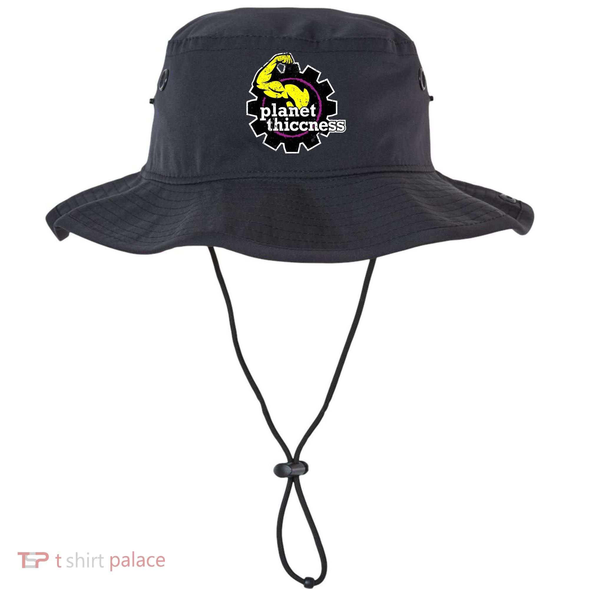 Planet Thiccness Gym Thickness Funny Joke Workout Lover Bucket Hat