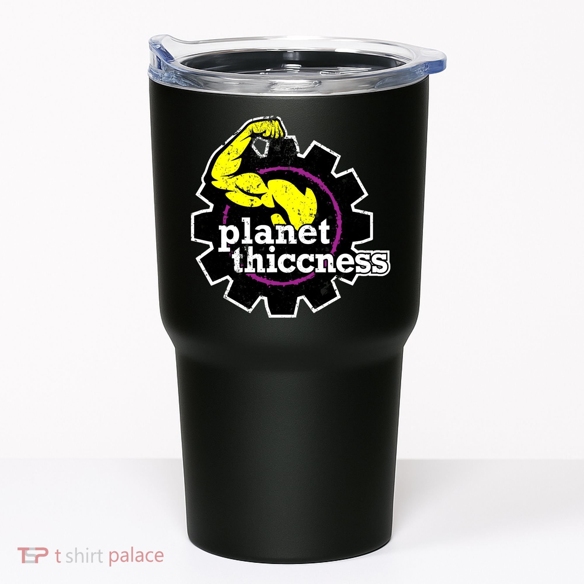 Planet Thiccness Gym Thickness Funny Joke Workout Lover Tumbler