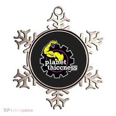 Planet Thiccness Gym Thickness Funny Joke Workout Lover Ornament