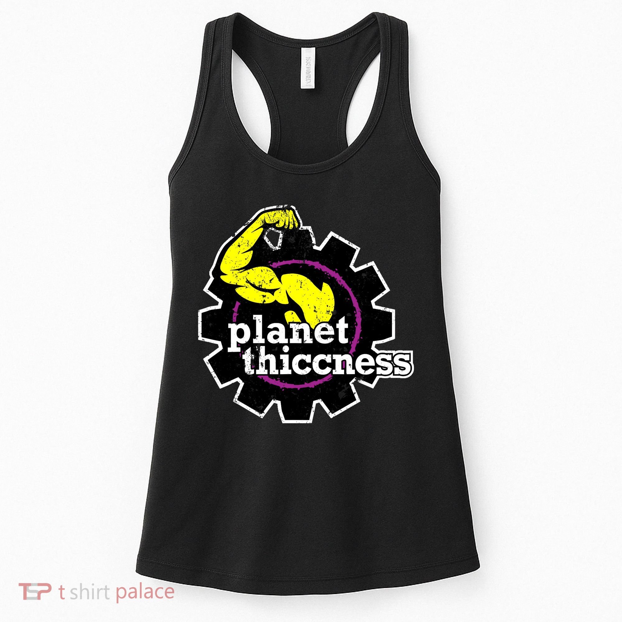 Planet Thiccness Gym Thickness Funny Joke Workout Lover Women's Tank Top