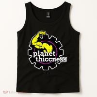 Planet Thiccness Gym Thickness Funny Joke Workout Lover Tank Top thumb 2
