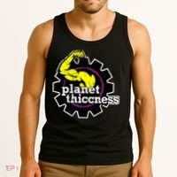 Planet Thiccness Gym Thickness Funny Joke Workout Lover Tank Top thumb 3