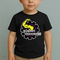 Planet Thiccness Gym Thickness Funny Joke Workout Lover Toddler T-Shirt thumb 2