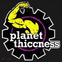 Planet Thiccness Gym Thickness Funny Joke Workout Lover Visor thumb 3