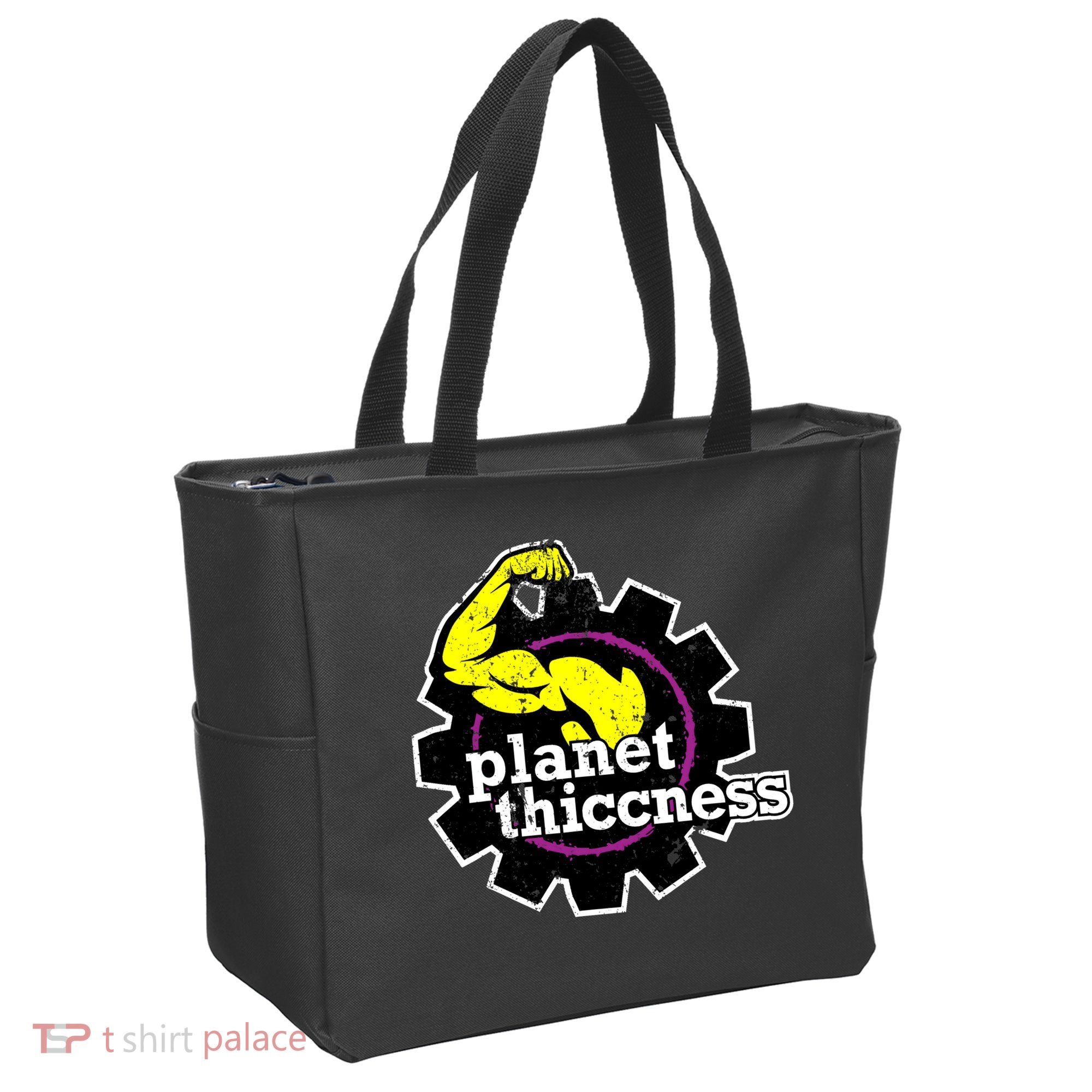 Planet Thiccness Gym Thickness Funny Joke Workout Lover Tote Bag
