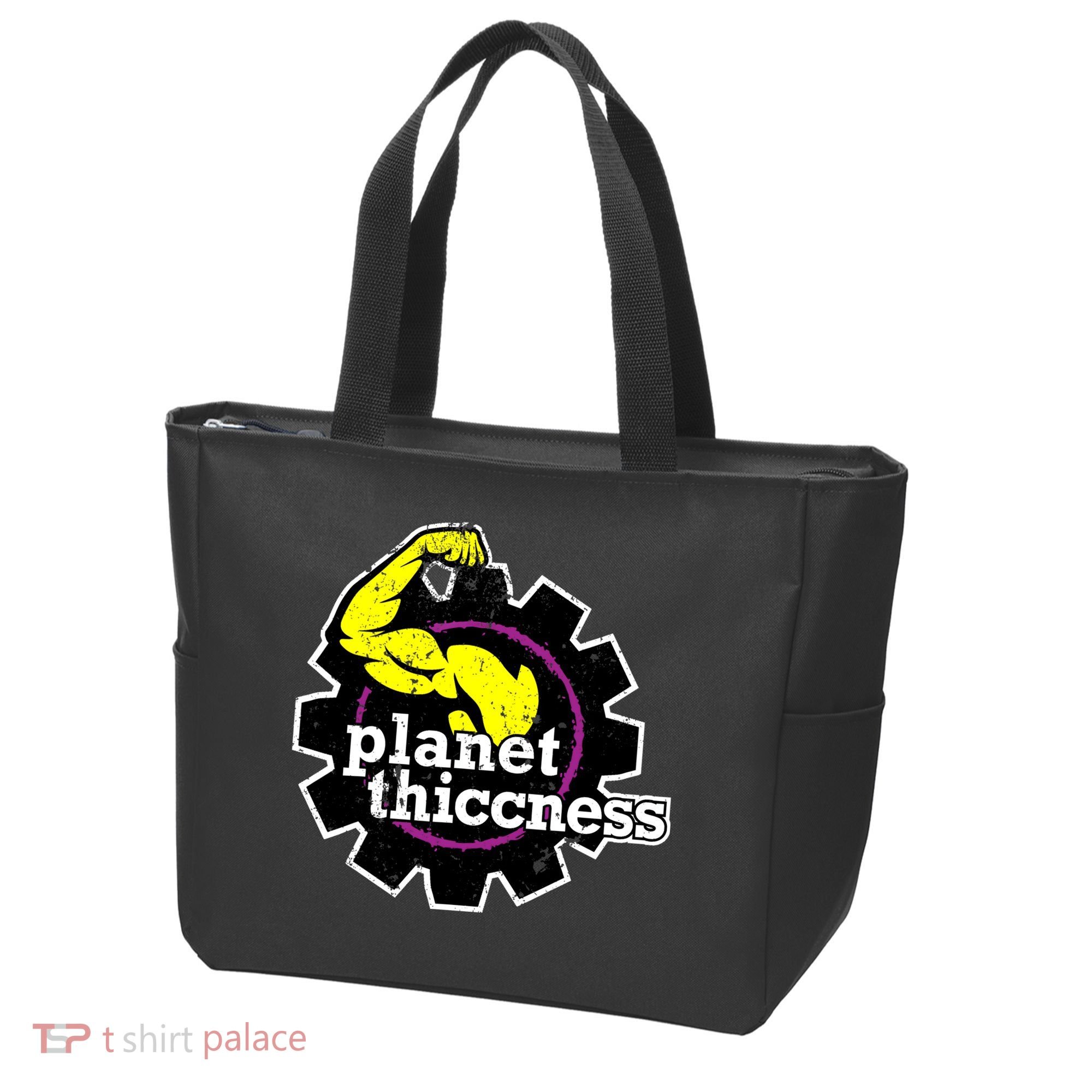 Planet Thiccness Gym Thickness Funny Joke Workout Lover Tote Bag