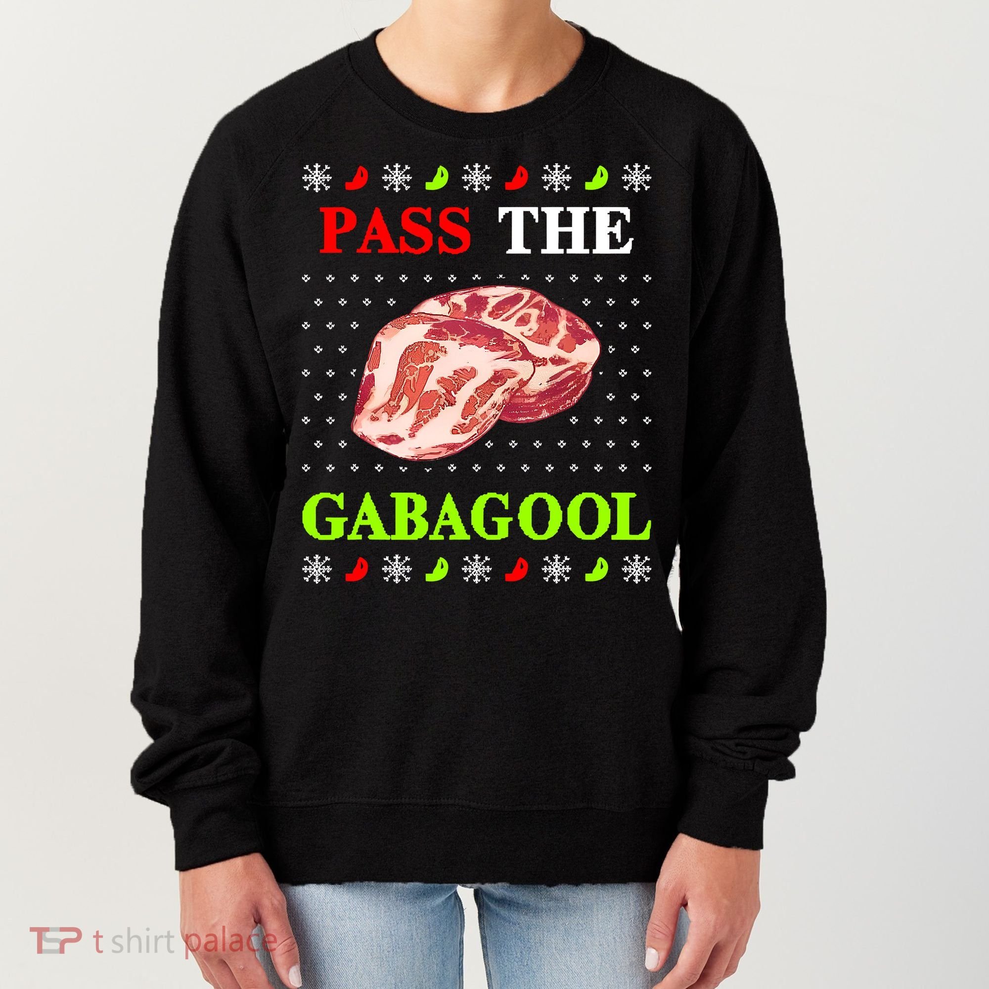 Pass the Gabagool Tacky Ugly Christmas Women's Sweatshirt