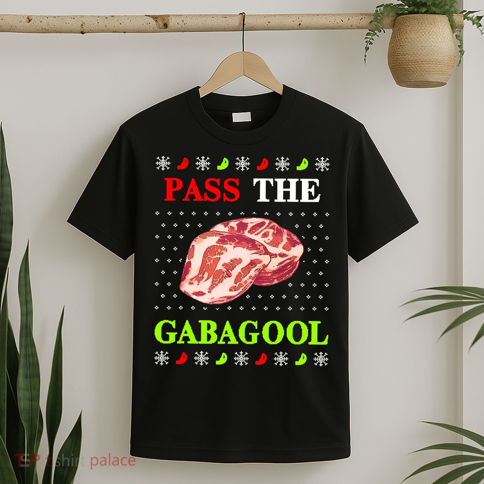 Pass the Gabagool Tacky Ugly Christmas T-Shirt