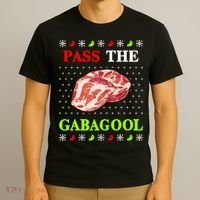 Pass the Gabagool Tacky Ugly Christmas T-Shirt thumb 3