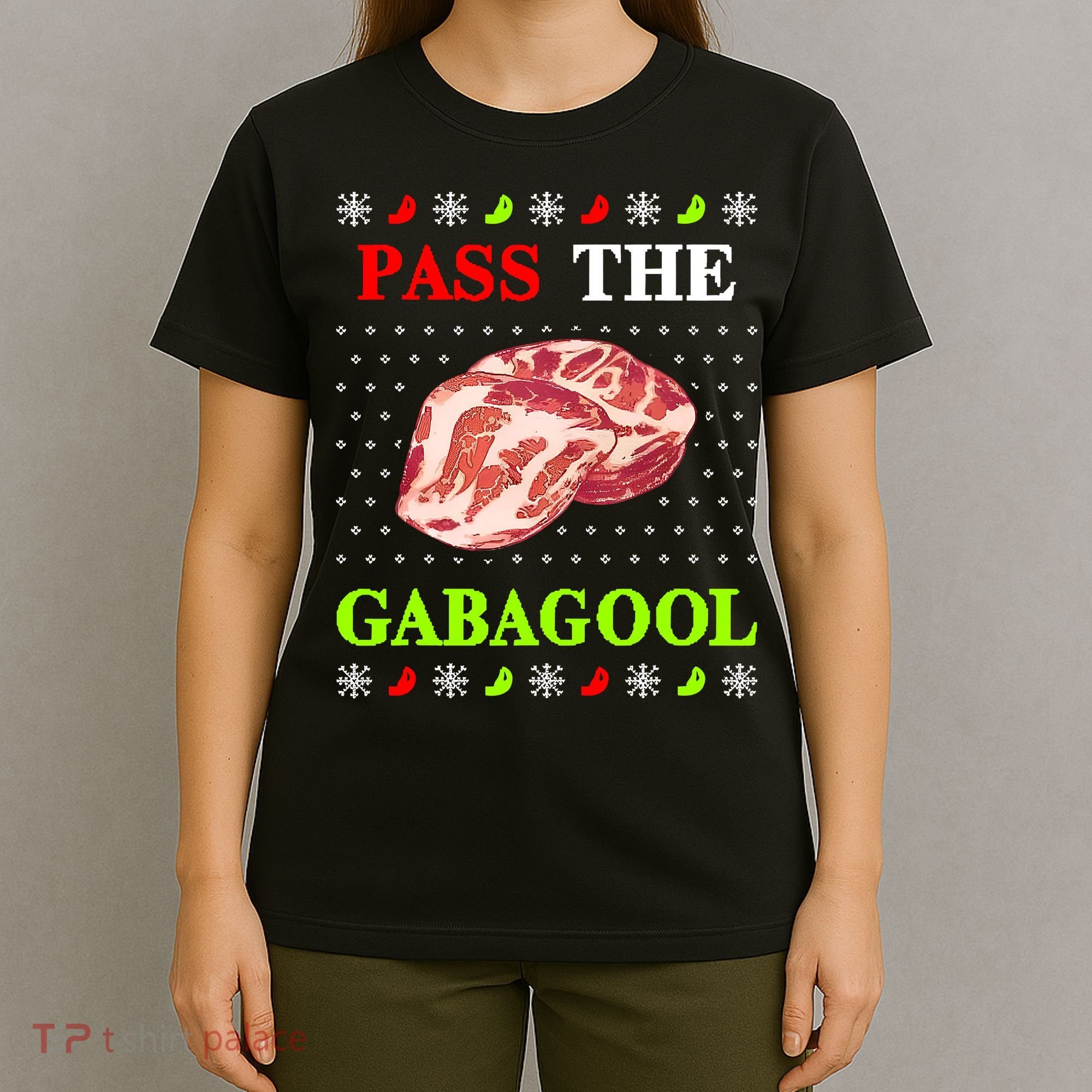 Pass the Gabagool Tacky Ugly Christmas T-Shirt