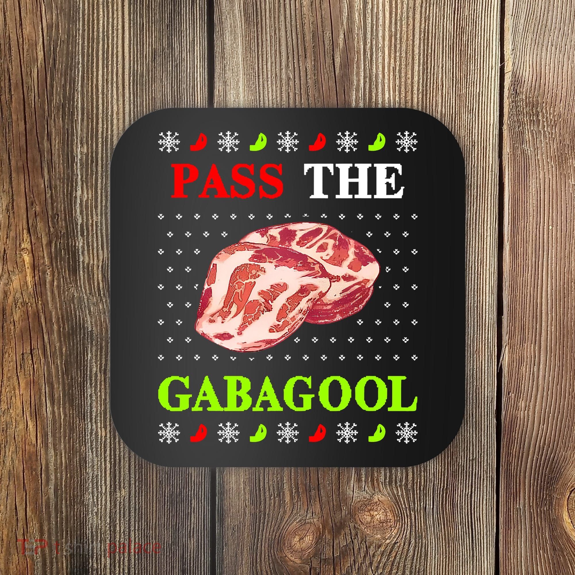 Pass the Gabagool Tacky Ugly Christmas Coaster