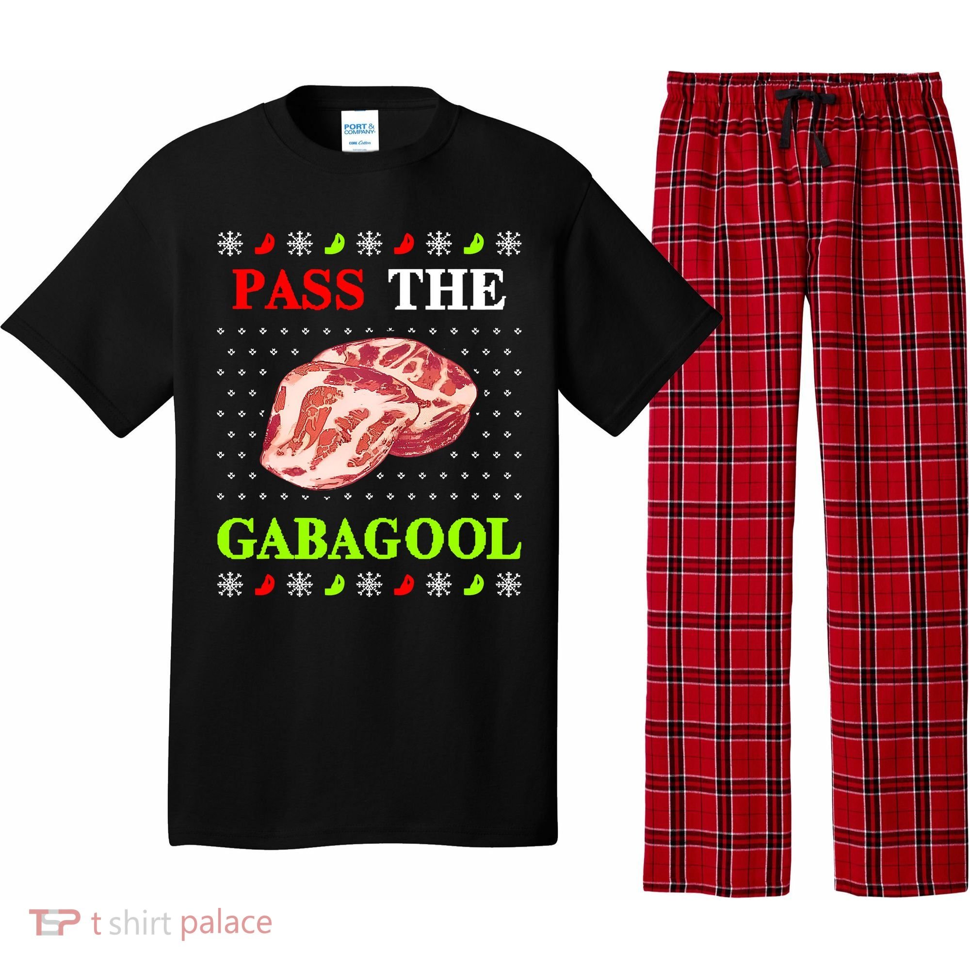 Pass the Gabagool Tacky Ugly Christmas Pajama Set