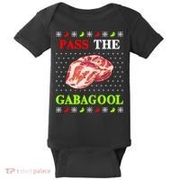 Pass the Gabagool Tacky Ugly Christmas Baby Bodysuit thumb 0