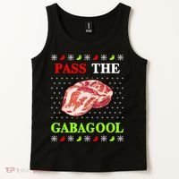 Pass the Gabagool Tacky Ugly Christmas Tank Top thumb 2