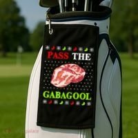 Pass the Gabagool Tacky Ugly Christmas Golf Towel thumb 2