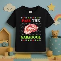 Pass the Gabagool Tacky Ugly Christmas Toddler T-Shirt thumb 3