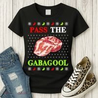 Pass the Gabagool Tacky Ugly Christmas Women's T-Shirt thumb 3