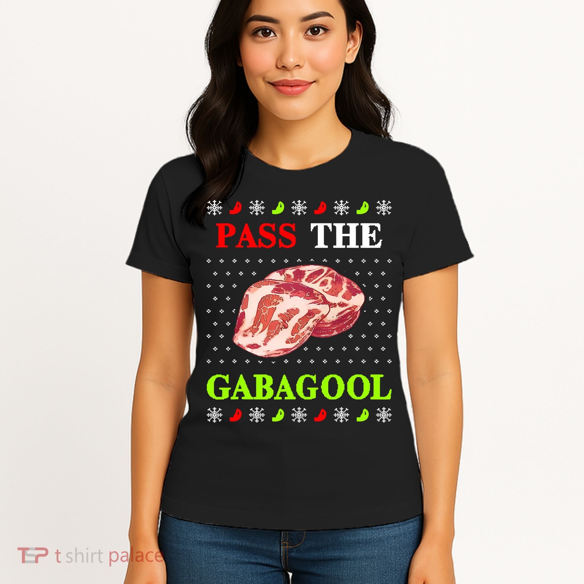 Pass the Gabagool Tacky Ugly Christmas Women's T-Shirt