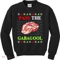 Pass the Gabagool Tacky Ugly Christmas Kids Sweatshirt thumb 0