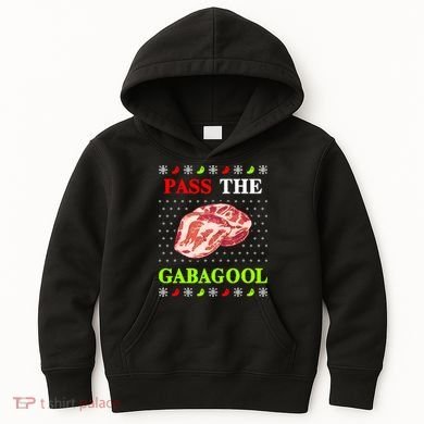 Pass the Gabagool Tacky Ugly Christmas Kids Hoodie