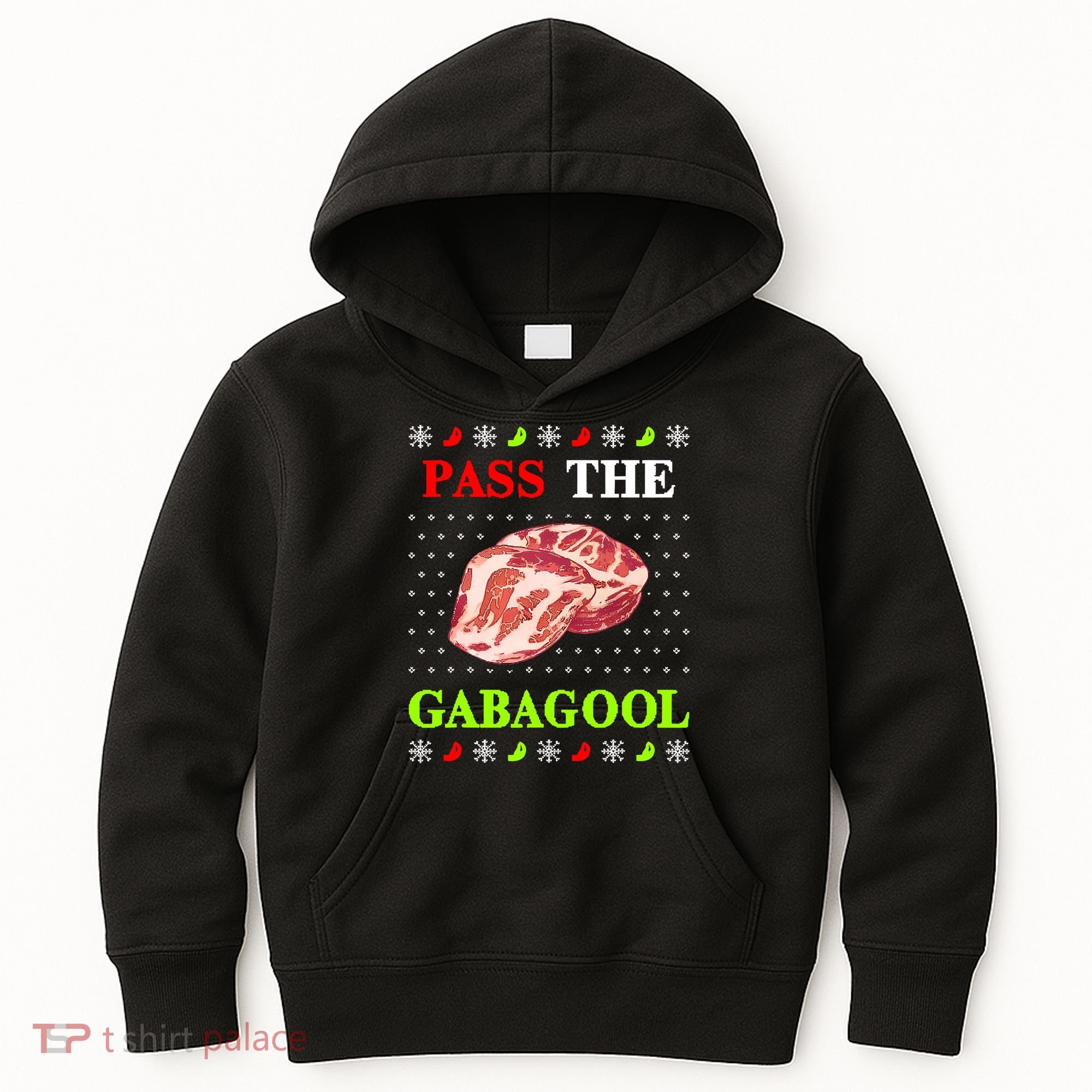 Pass the Gabagool Tacky Ugly Christmas Kids Hoodie