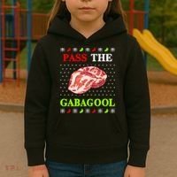 Pass the Gabagool Tacky Ugly Christmas Kids Hoodie thumb 3