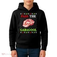 Pass the Gabagool Tacky Ugly Christmas Kids Hoodie thumb 4