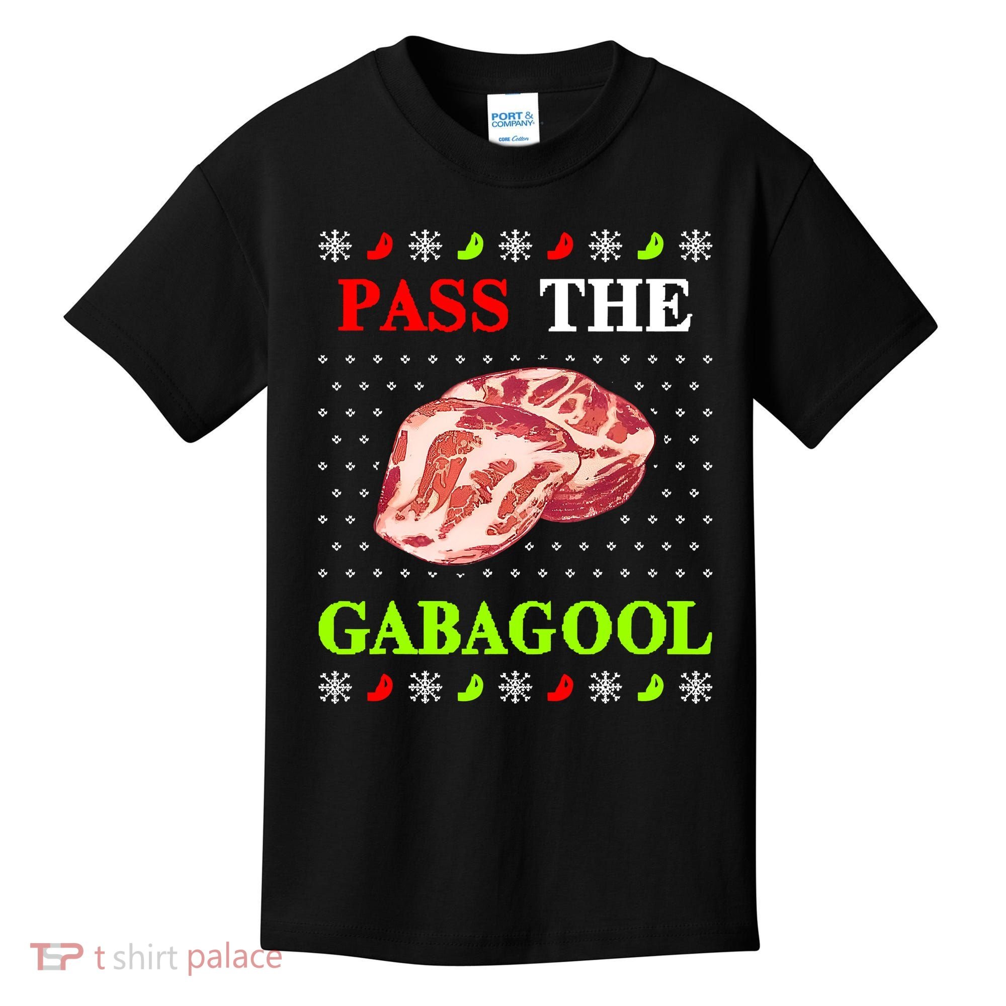 Pass the Gabagool Tacky Ugly Christmas Kids T-Shirt