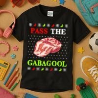 Pass the Gabagool Tacky Ugly Christmas Kids T-Shirt thumb 3