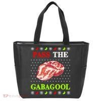 Pass the Gabagool Tacky Ugly Christmas Tote Bag thumb 0