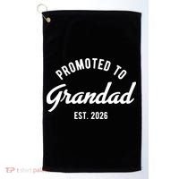 Promoted To Grandad 2026 Golf Towel thumb 0
