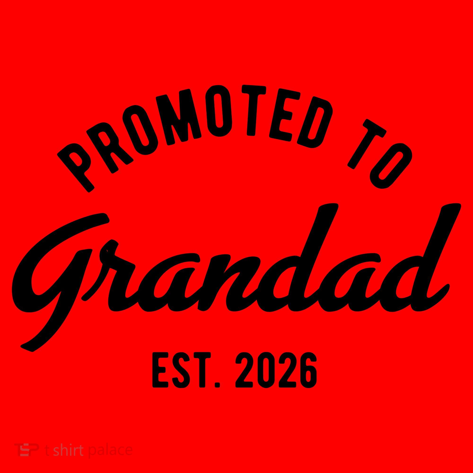 Promoted To Grandad 2026 Santa Hat
