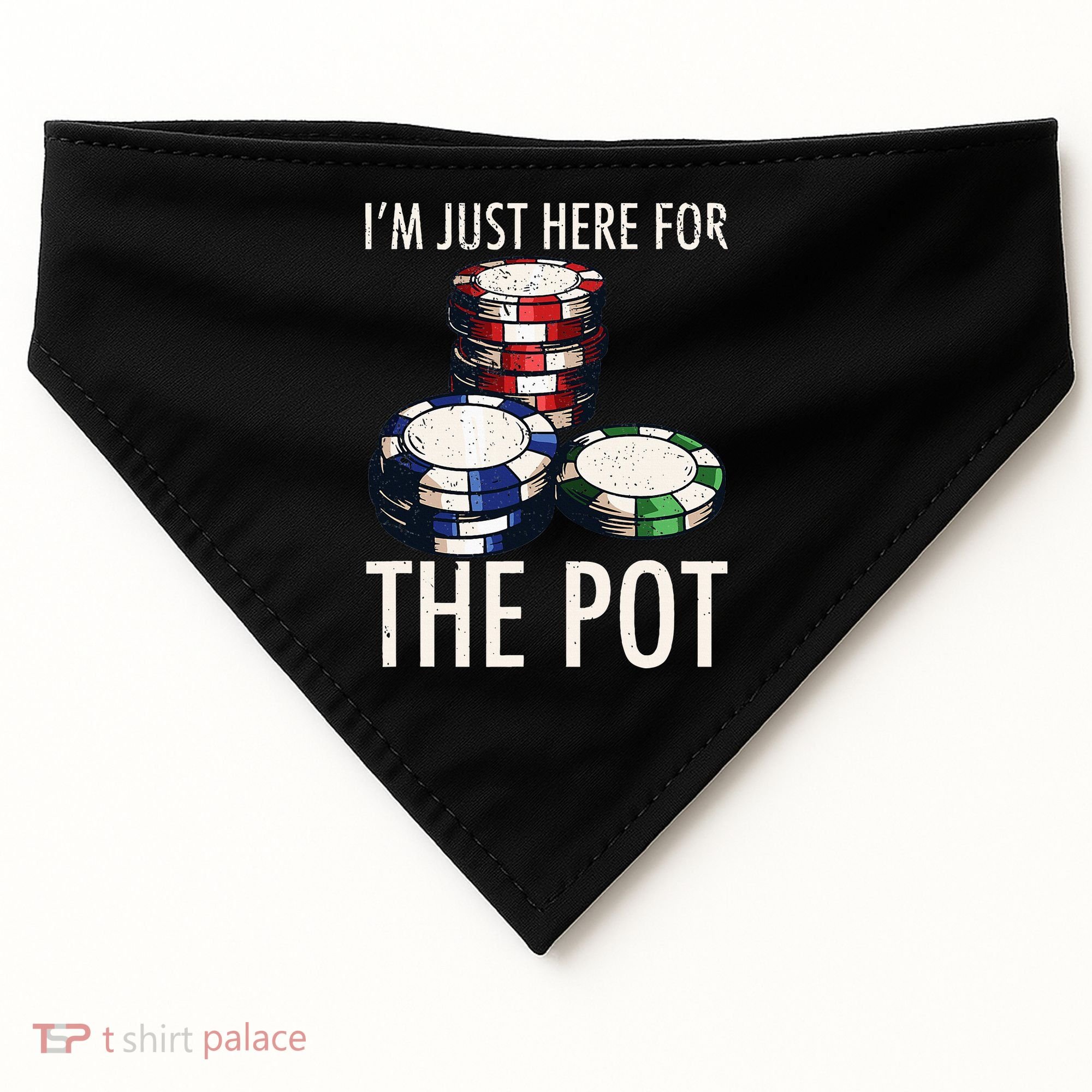 Poker Texas Holdem Gambling Pot Cards Player USA-Made Doggie Bandana
