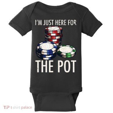 Poker Texas Holdem Gambling Pot Cards Player Baby Bodysuit