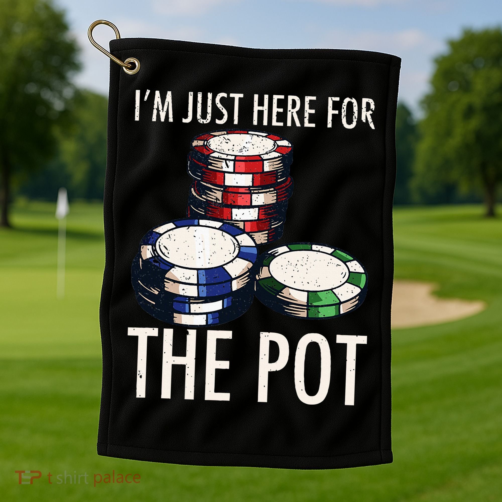 Poker Texas Holdem Gambling Pot Cards Player Golf Towel