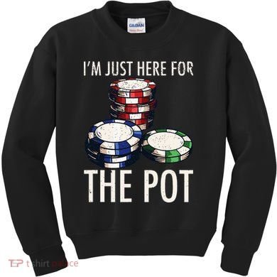 Poker Texas Holdem Gambling Pot Cards Player Kids Sweatshirt