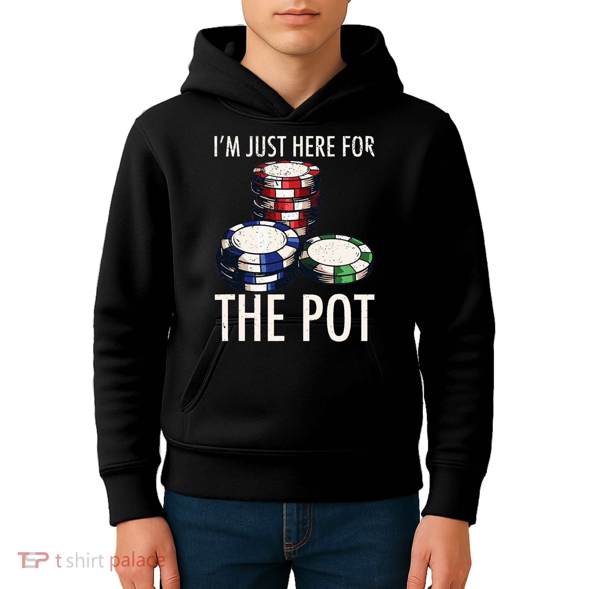 Poker Texas Holdem Gambling Pot Cards Player Kids Hoodie