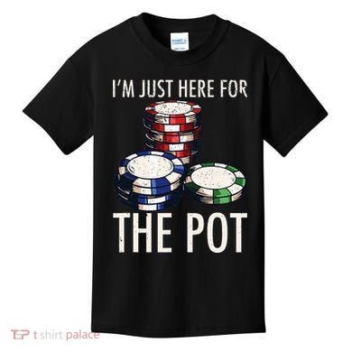 Poker Texas Holdem Gambling Pot Cards Player Kids T-Shirt