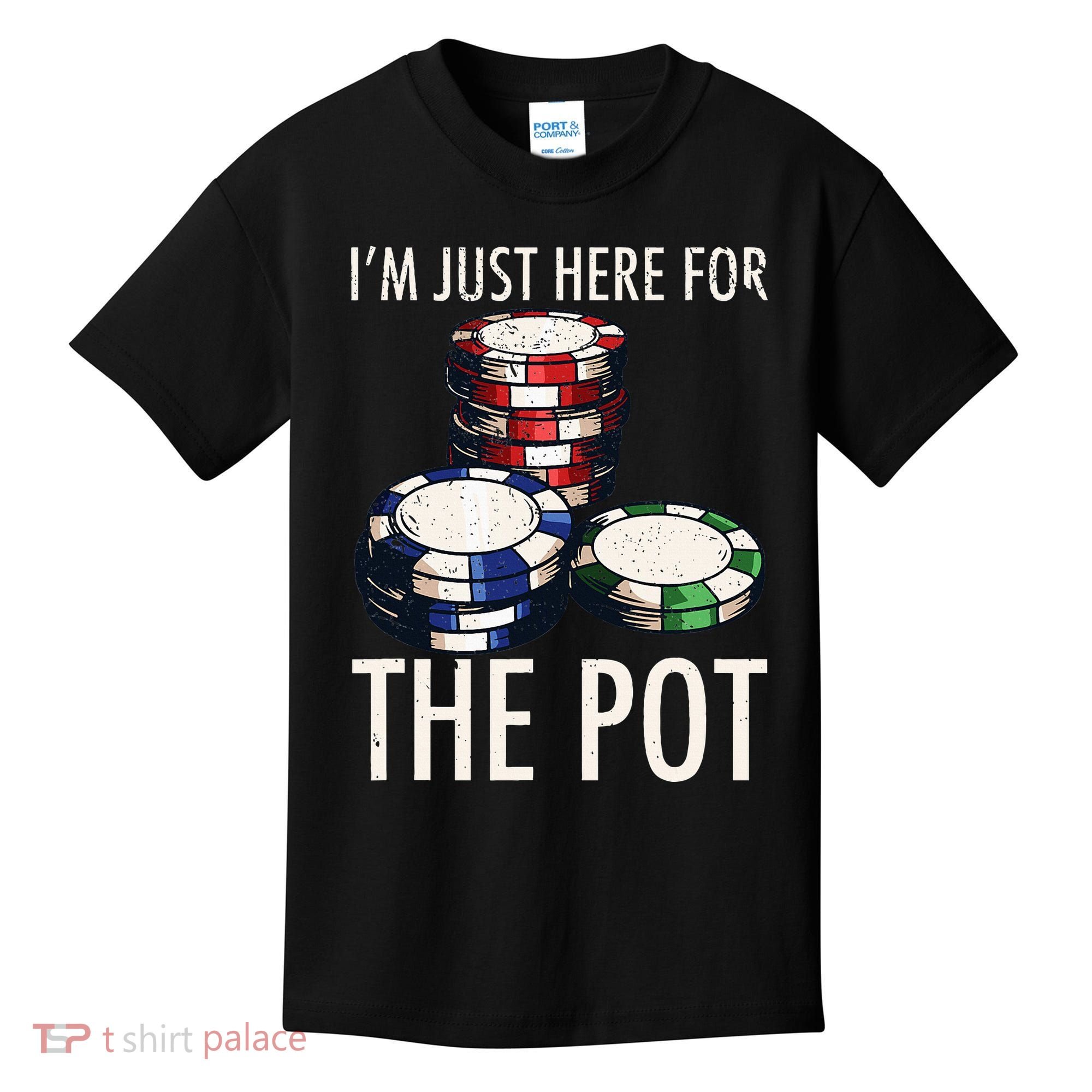 Poker Texas Holdem Gambling Pot Cards Player Kids T-Shirt