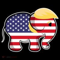 Pro Trump Hair Elephant Red White Blue Flag Republican Gift Coffee Mug thumb 5