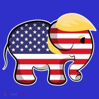 Pro Trump Hair Elephant Red White Blue Flag Republican Gift Polo thumb 2